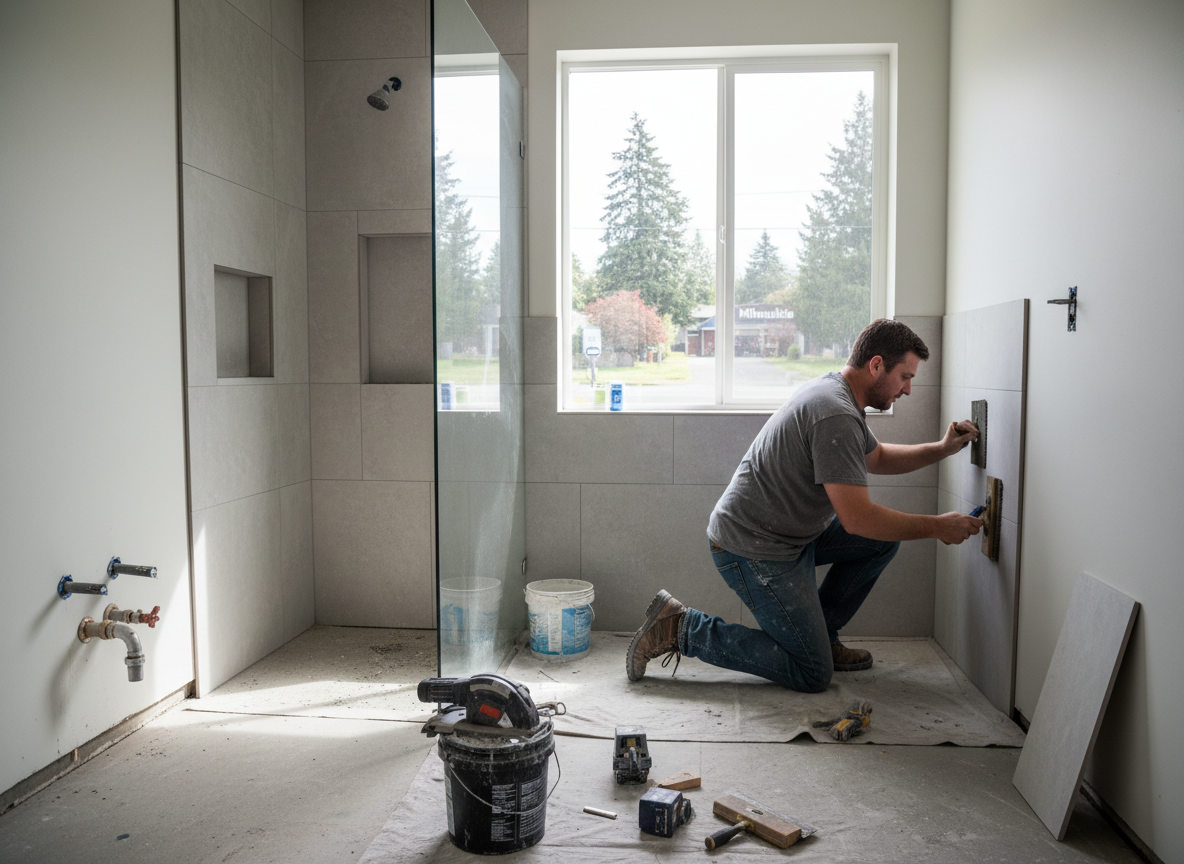 Bathroom Remodeler work by SereneCrest Pro in Milwaukie, OR